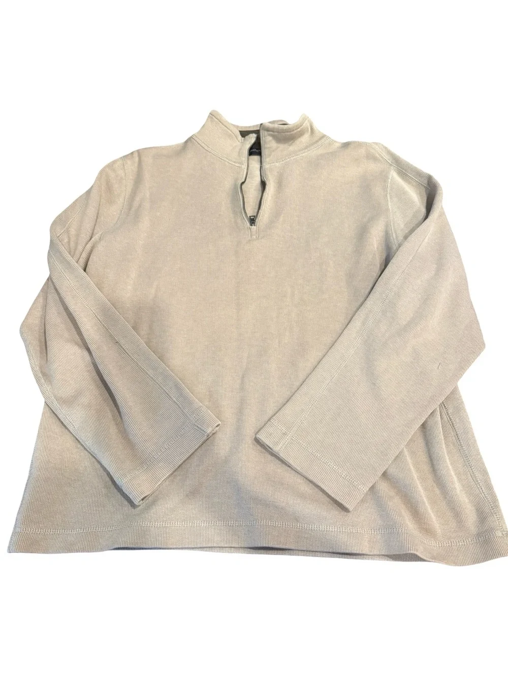 Men’s Tan Quarter-Zip Pullover Sweater
